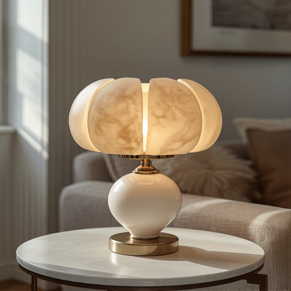 Alabaster Table Lamp | Petal
