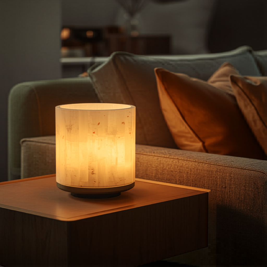 Alabaster Table Lamp | Cylinder