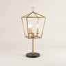 Black Iron Three-Light Bedside Table Lamp
