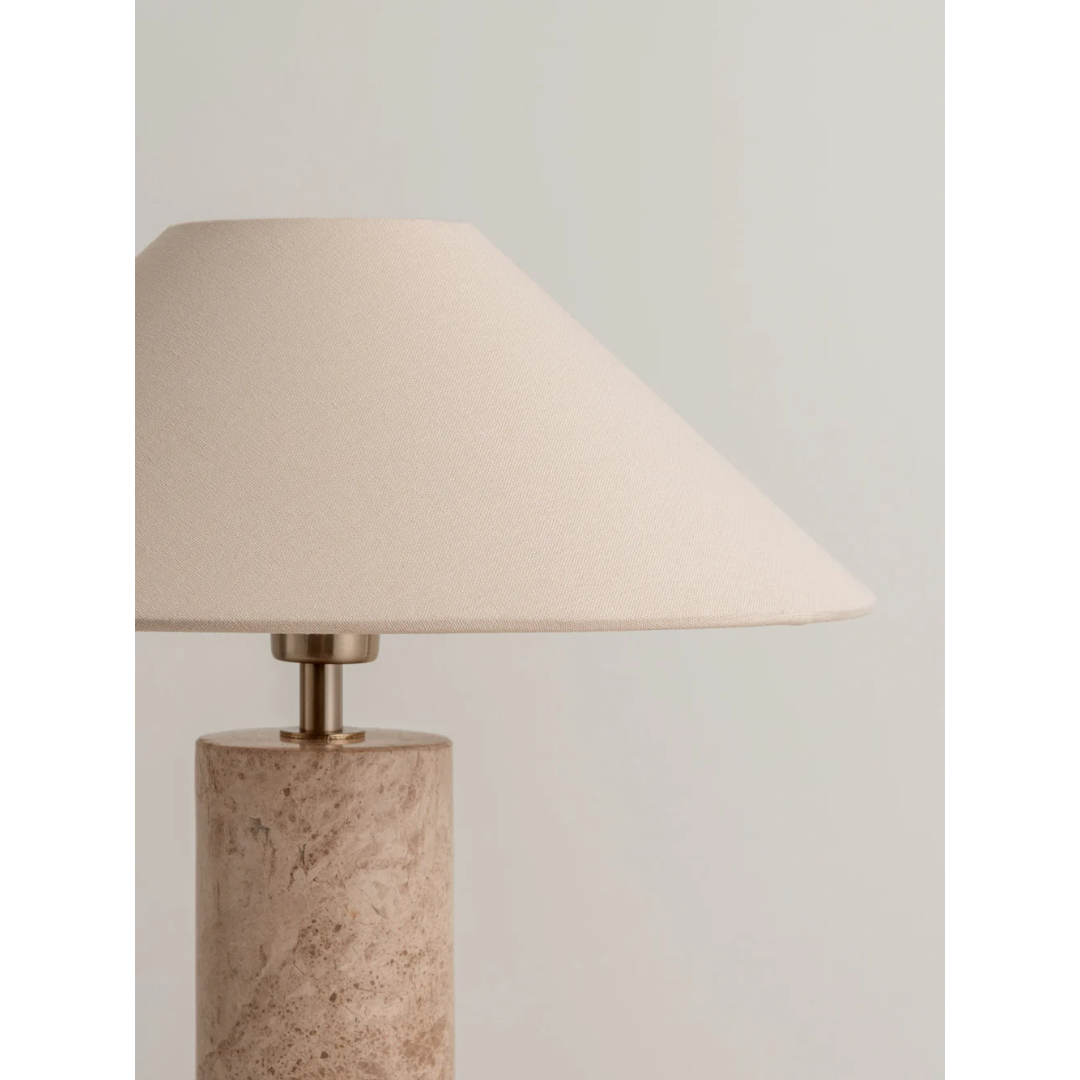 Denari - Small Brown Marble Table Lamp with One Bulb