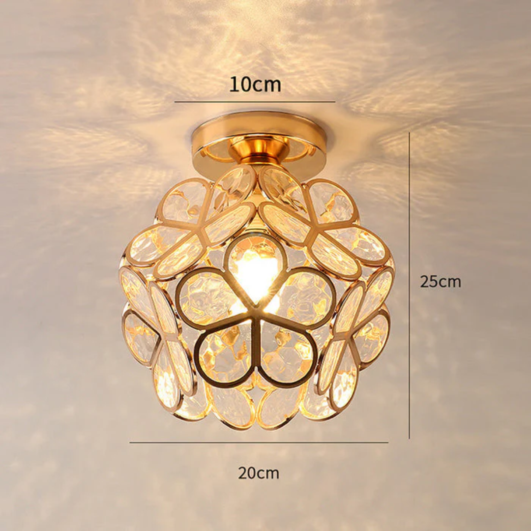 Zyvia - Luxury Floral Glass Ceiling Lamp