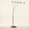 Brass Five-Light Arc Floor Lamp