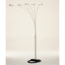 White Five-Light Arc Floor Lamp