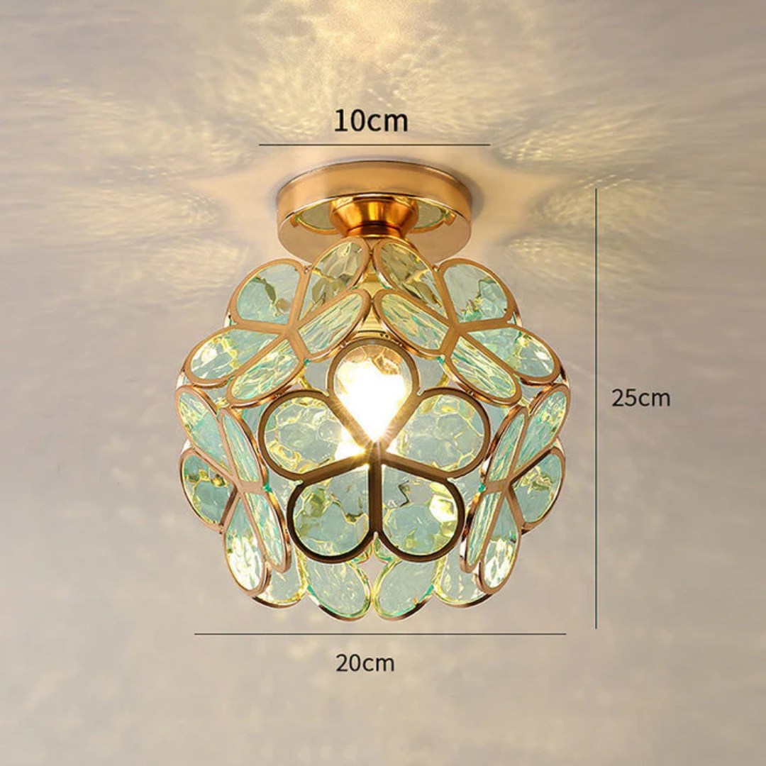 Zyvia - Luxury Floral Glass Ceiling Lamp