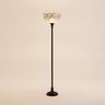 Tiffany-Style Torchiere Floor Lamp, Frosted Dome