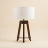 Wood Tripod Table Lamp with Drum Shade