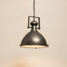 Industrial Pendant Light, Gray Metal