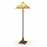 Stained Glass Floor Lamp, Geometric Two-Light
