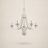 Silver Five-Light Candle Chandelier