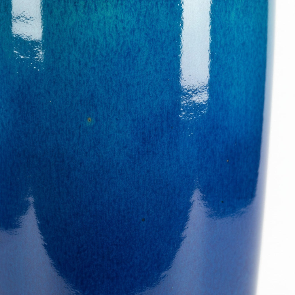 Glazed Ceramic Tall Planter - Detail