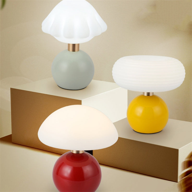 Modern Rechargeable Mushroom Table Lamp