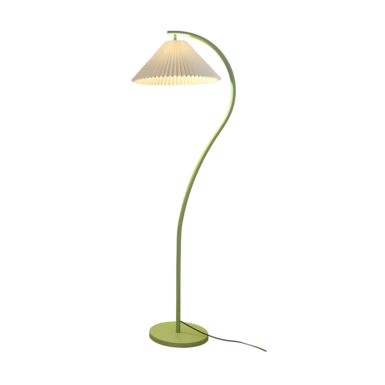 Crescini Floor Lamp with Pleated Lampshade