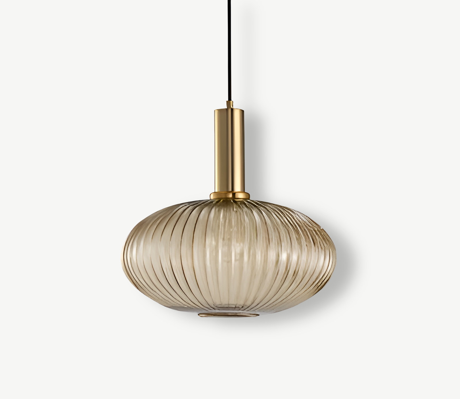 HuedRibbad Pendant Lamp - Striped Vintage Glass Chandelier