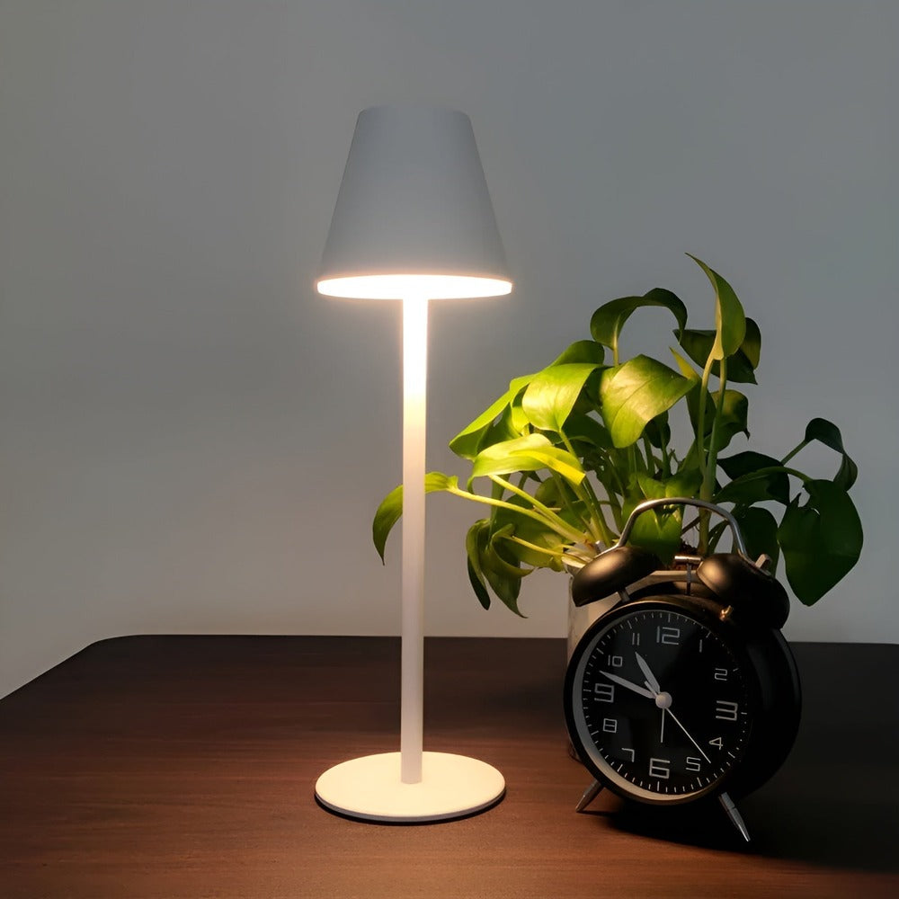 Modern Table Lamp - LED Metal Lamp with Touch Switch and USB Port