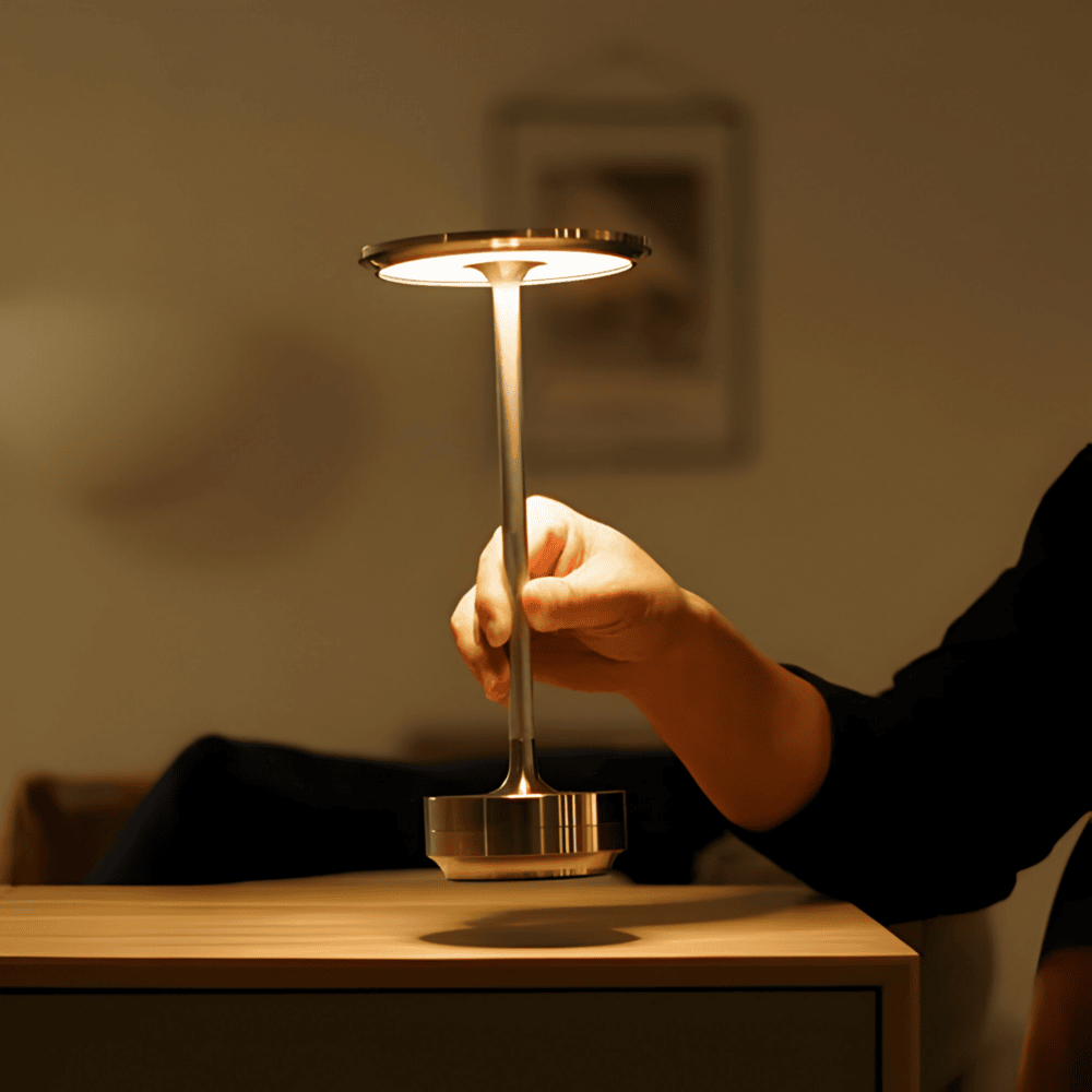 LumaLight Wireless Lamp: USB Rechargeable, Touch Table Lamp for Mood Lighting