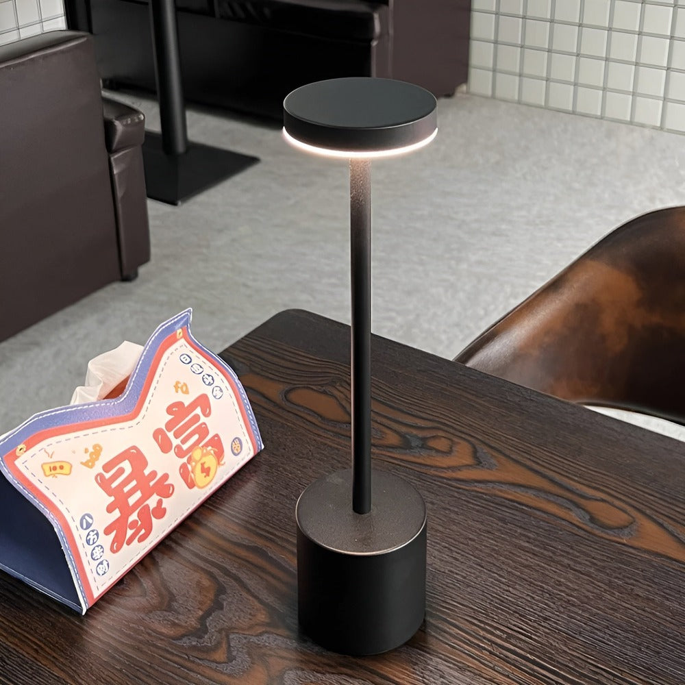 RetroGlow - Retro-Inspired LED Table Lamp with Wireless and USB Charging