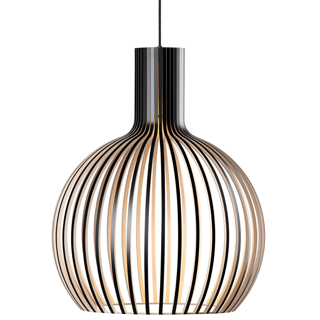 Nordic Pendant Lamp – Vintage Rustic Wood Pendant Lamp for Living Room