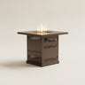 Steel Propane Fire Pit Table with Cover, Square