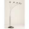 Nickel Five-Light Arc Floor Lamp