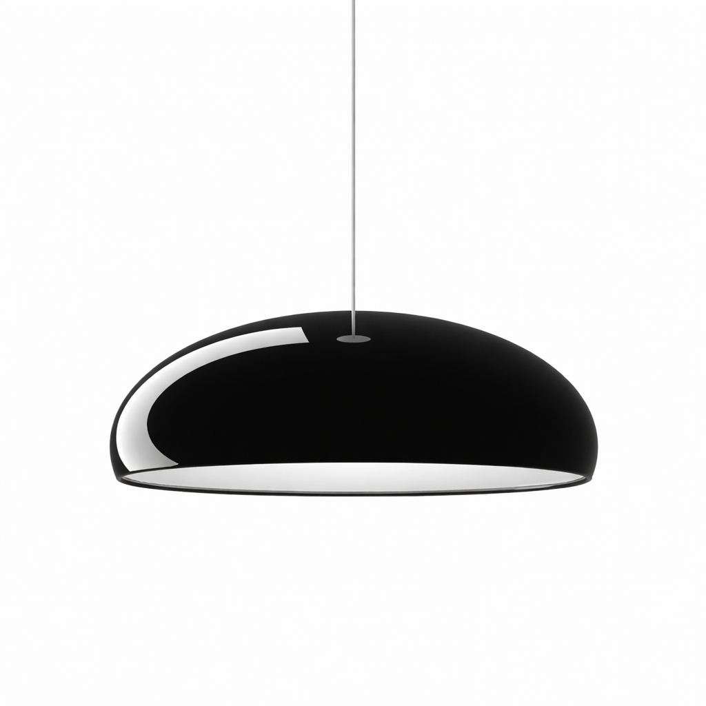 Pendant Lamp with Dome-Shaped Metal Shade