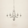 Nickel Five-Light Candle Chandelier