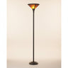 Rustic Torchiere Floor Lamp, Bronze Dome