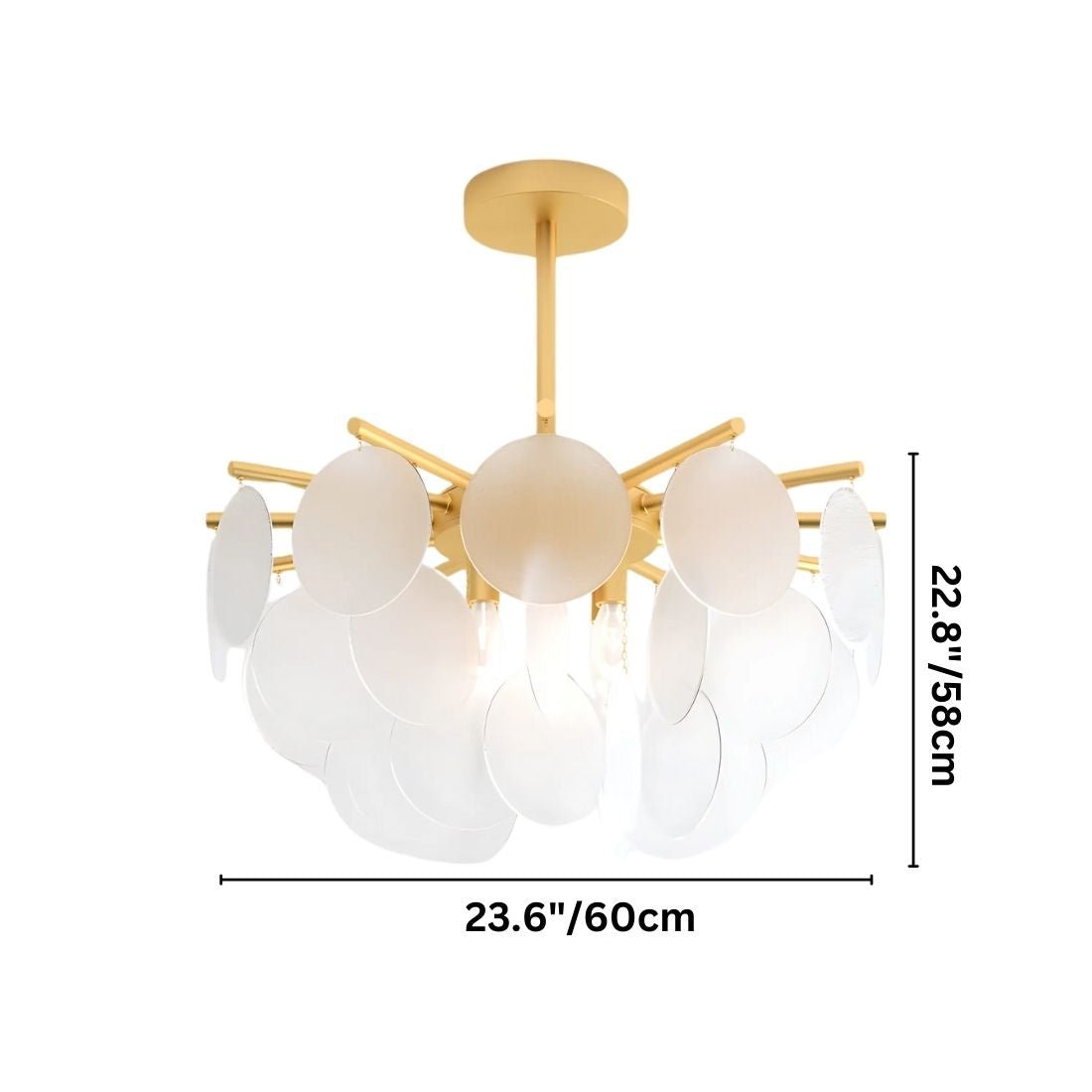 AuroraLuxe Chandelier with Glass Discs
