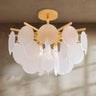 AuroraLuxe Chandelier with Glass Discs