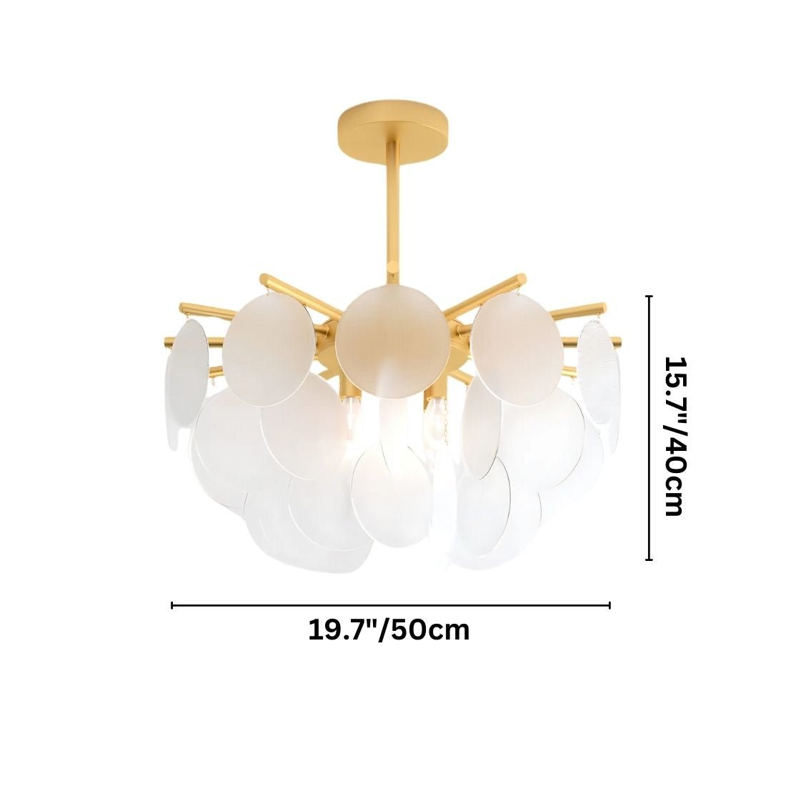 AuroraLuxe Chandelier with Glass Discs