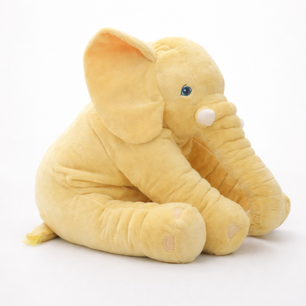 Plush Elephant-Shaped Cuddle Pillow