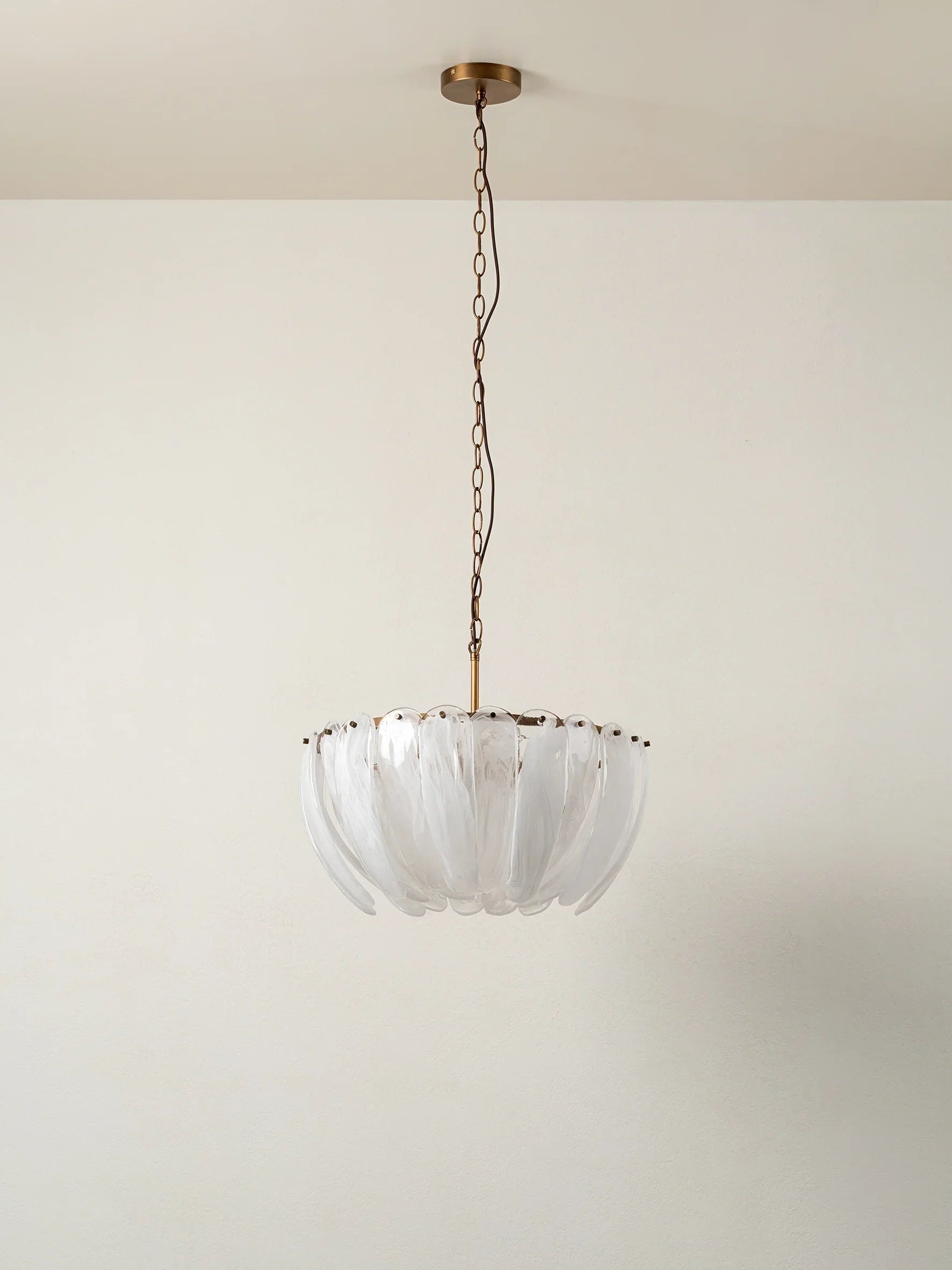Astera 4-Light Alabaster Glass Chandelier