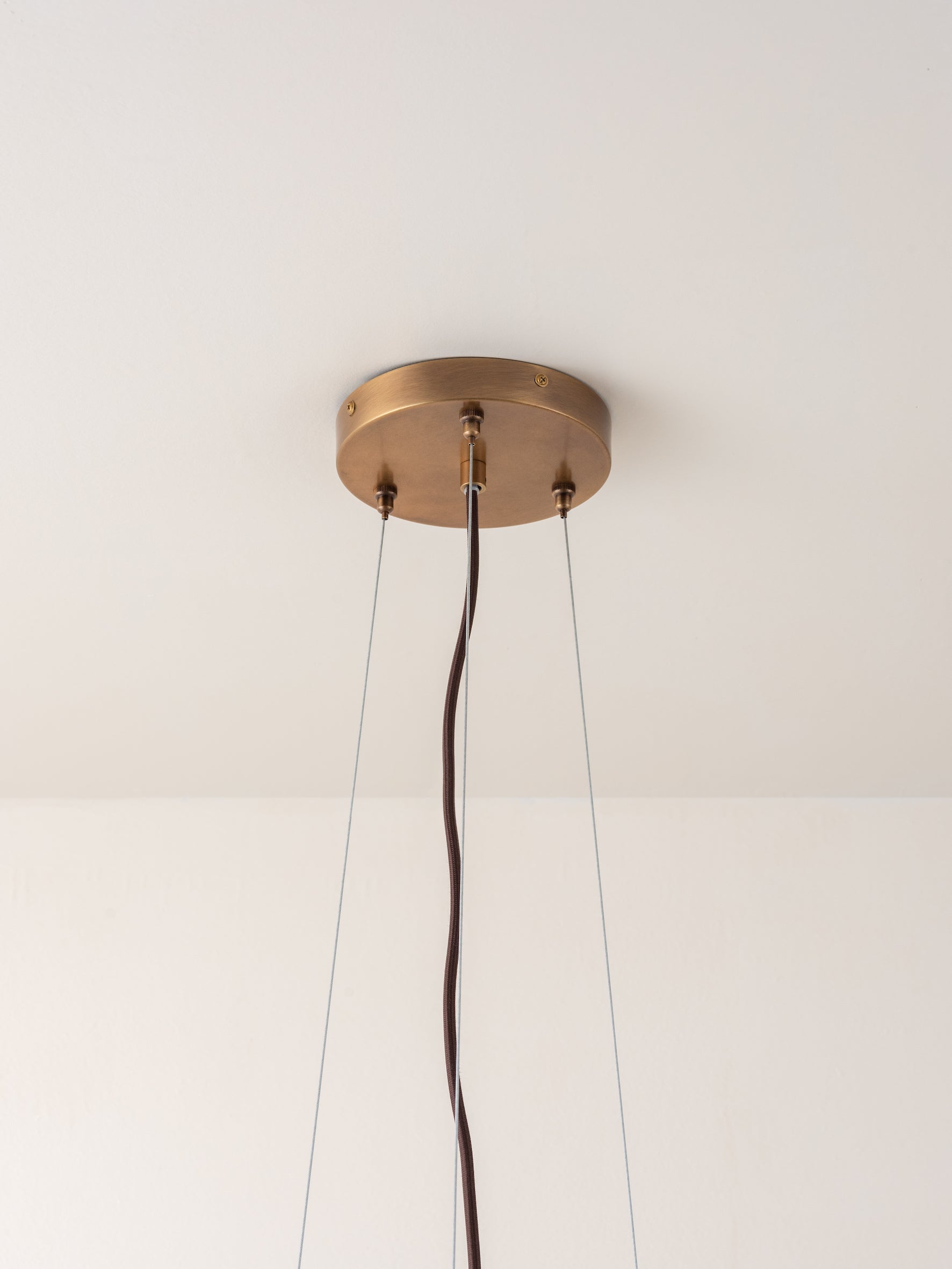 Cloudia - Large 5-Point Matte White Brass Chandelier