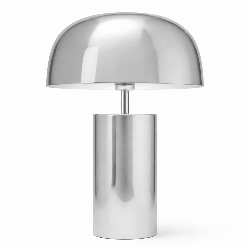 Table Lamp with Metal Shade and Glossy Finish