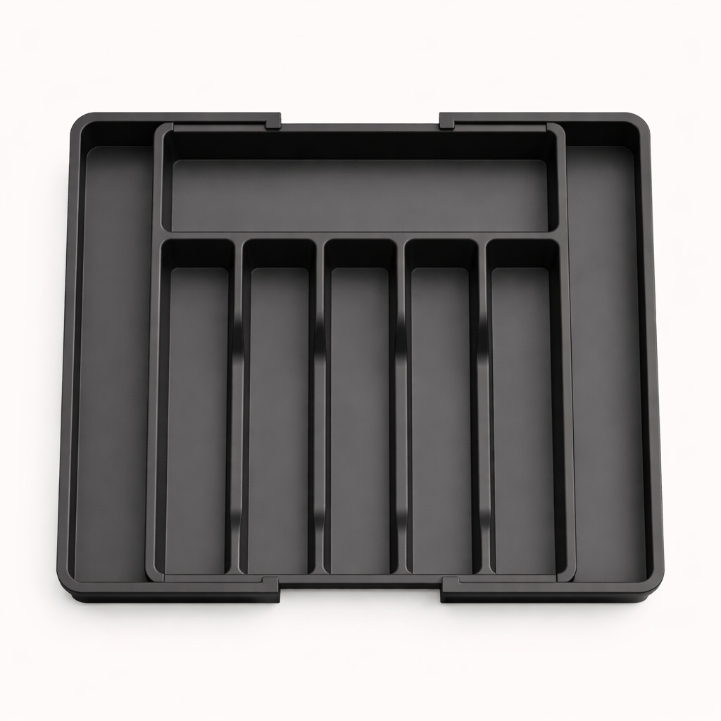 Cutlery Drawer Organizer With Adjustable Width