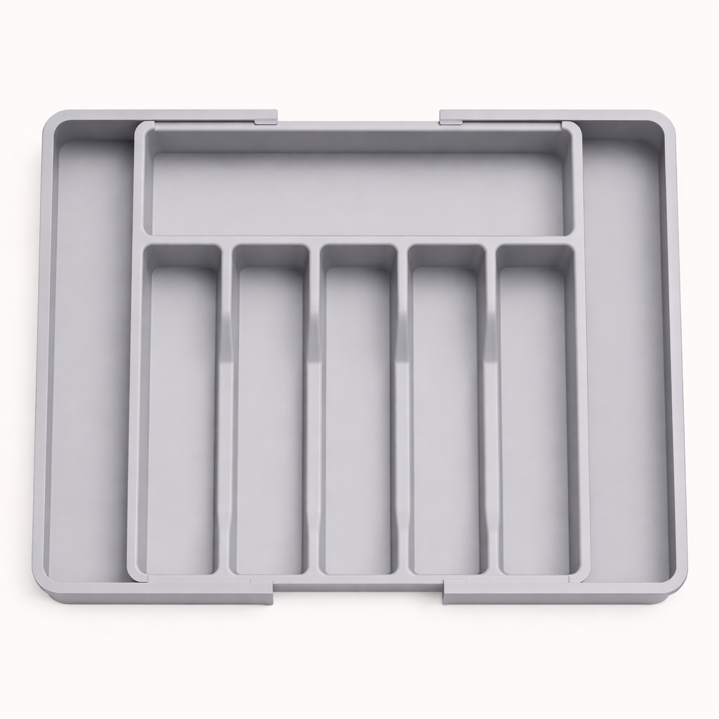 Cutlery Drawer Organizer With Adjustable Width