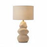 Sculptural Night Lamp – Natural Beige Stone 27"