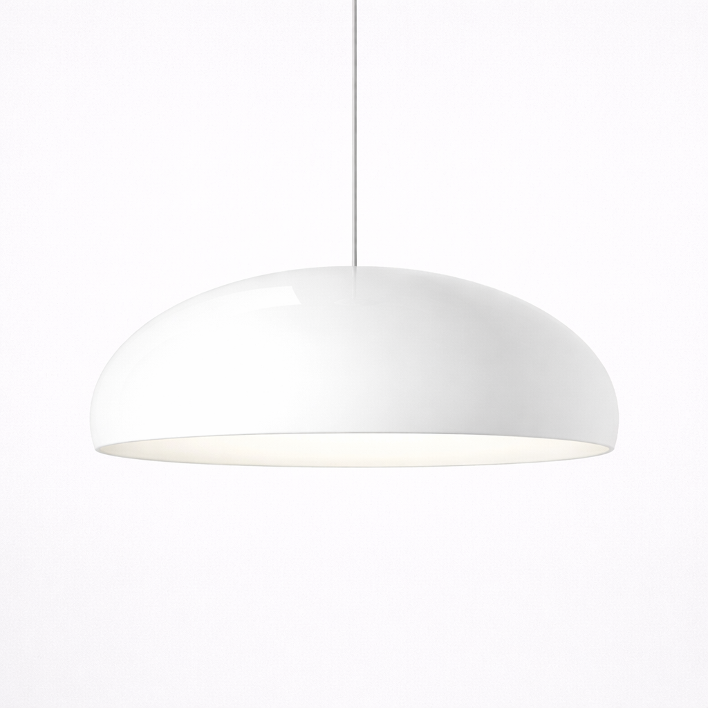 Pendant Lamp with Dome-Shaped Metal Shade