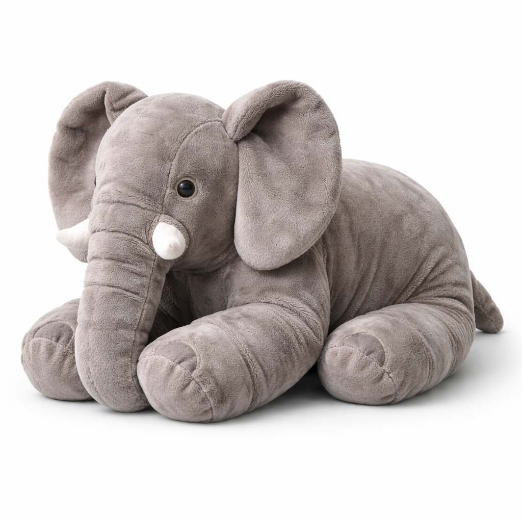 Plush Elephant-Shaped Cuddle Pillow