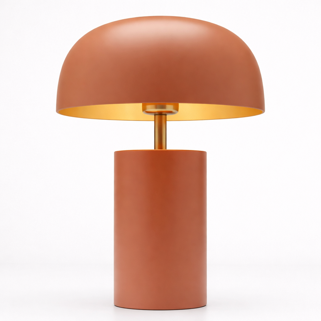 Table Lamp with Metal Shade and Glossy Finish