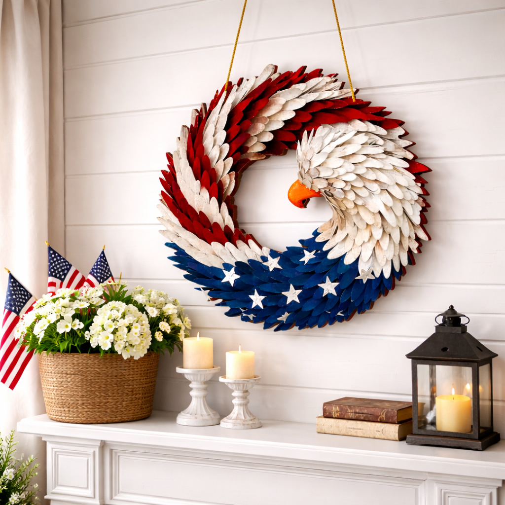 Wooden Decorative Door Hanging With Eagle Motif