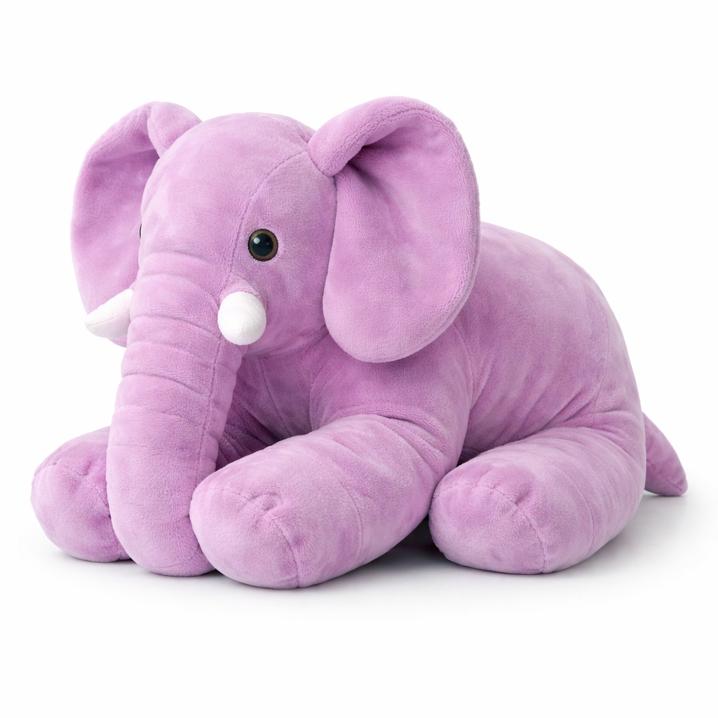Plush Elephant-Shaped Cuddle Pillow