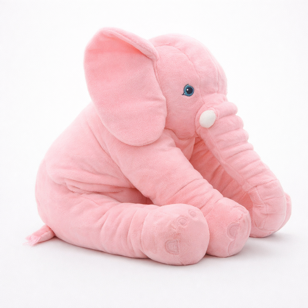 Plush Elephant-Shaped Cuddle Pillow